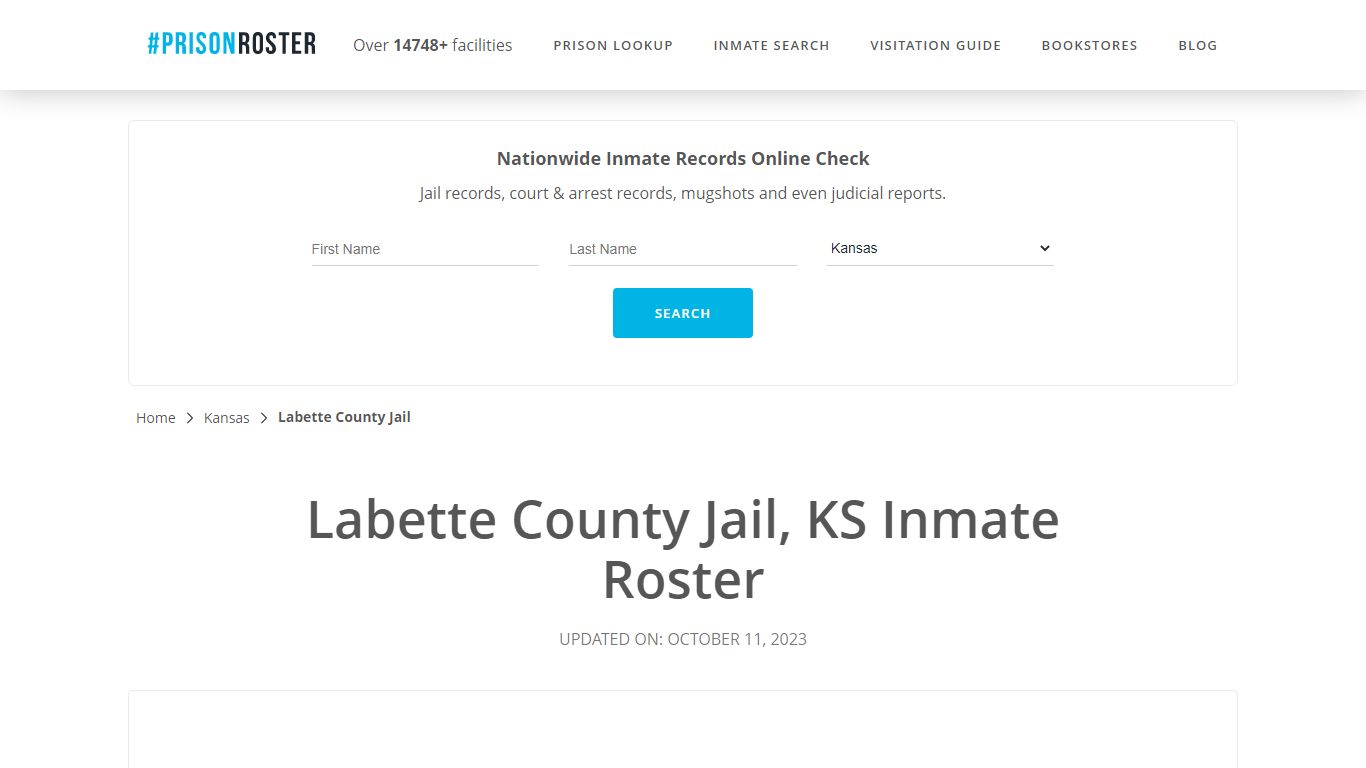 Labette County Jail, KS Inmate Roster - Prisonroster